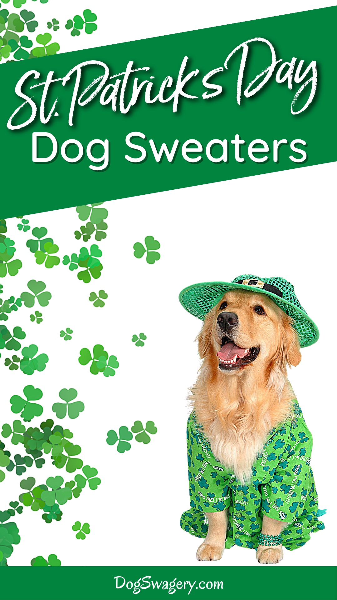 St patrick's clearance day dog sweaters